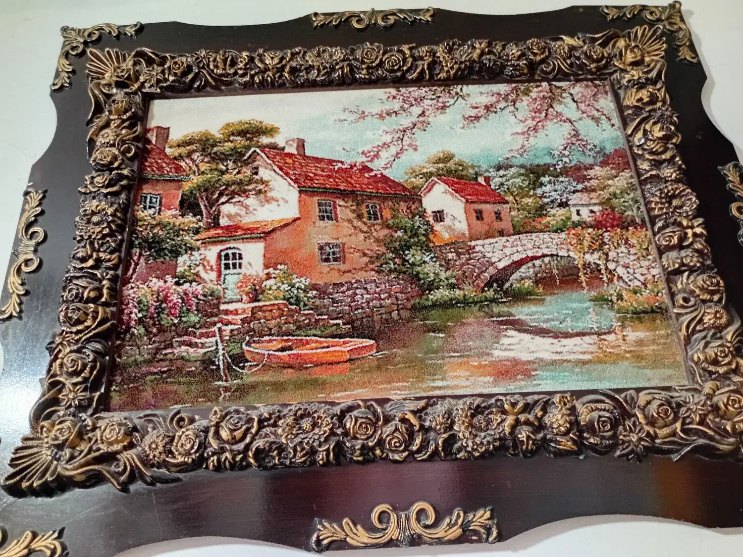 تابلوفرش جنس چوب اصل گردو|تابلو فرش|چهارباغ, |دیوار