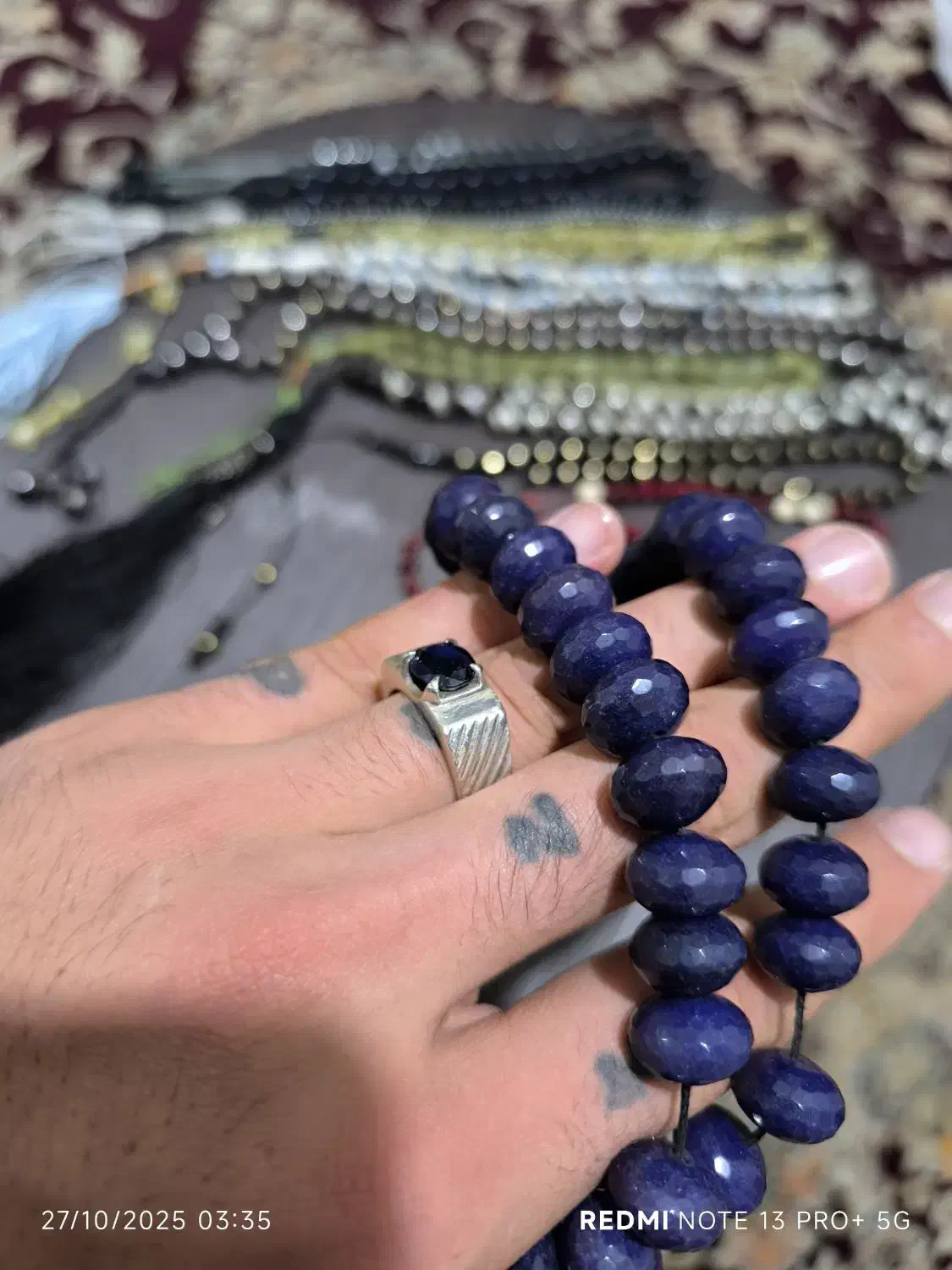 تسبیح یاقوت کبود آفریقایی|کلکسیون و سرگرمی|مشهد, شهید فرامرز عباسی|دیوار