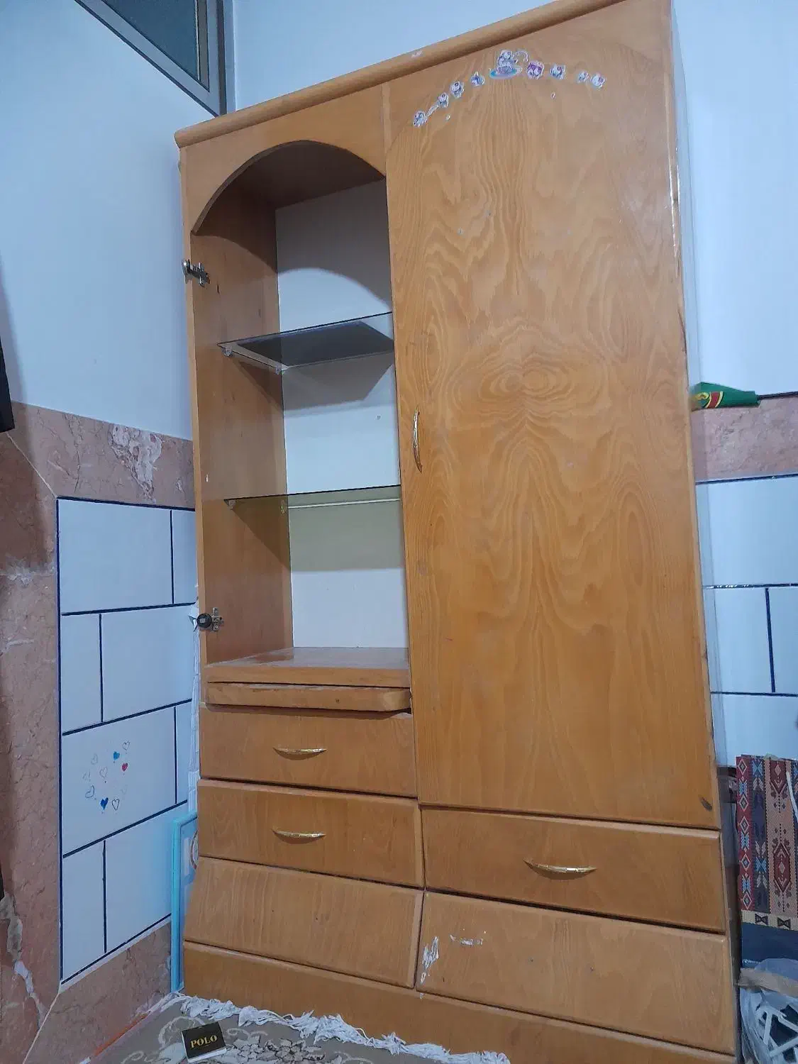 کمد لباس|جاکفشی، کمد، دراور|تیران, |دیوار