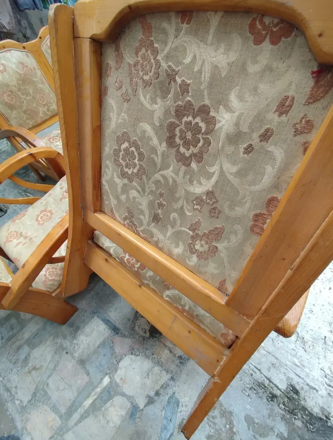 مبل چوبی نراد ۷ نفره|مبلمان خانگی و میز عسلی|سلمان‌شهر, |دیوار