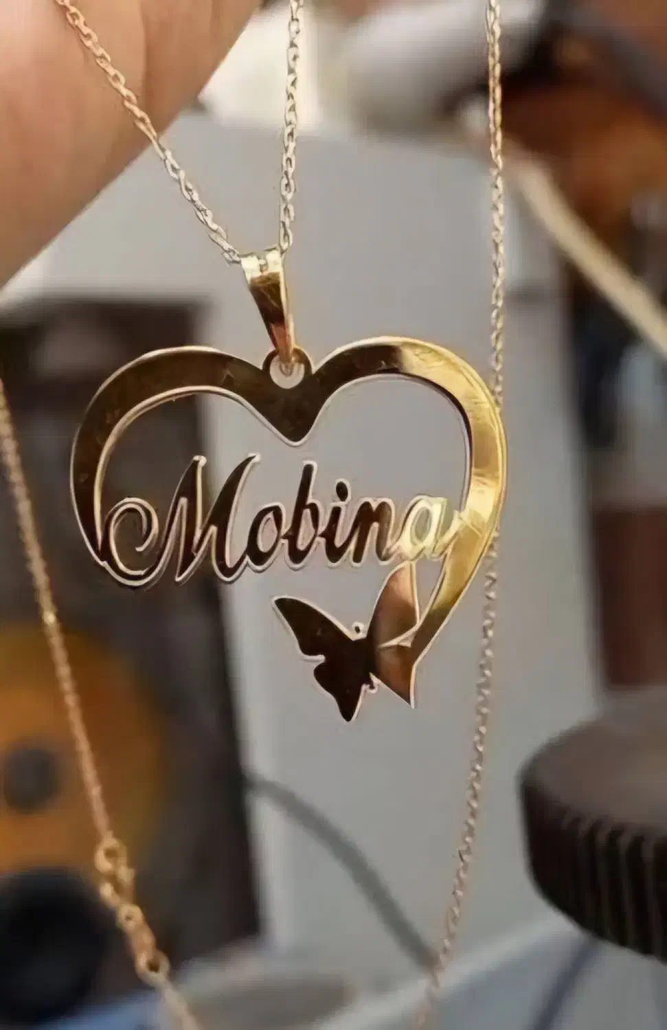 گردنبند کادوی روز زن نقره اسم سفارشی|بدلیجات|اصفهان, قائمیه|دیوار