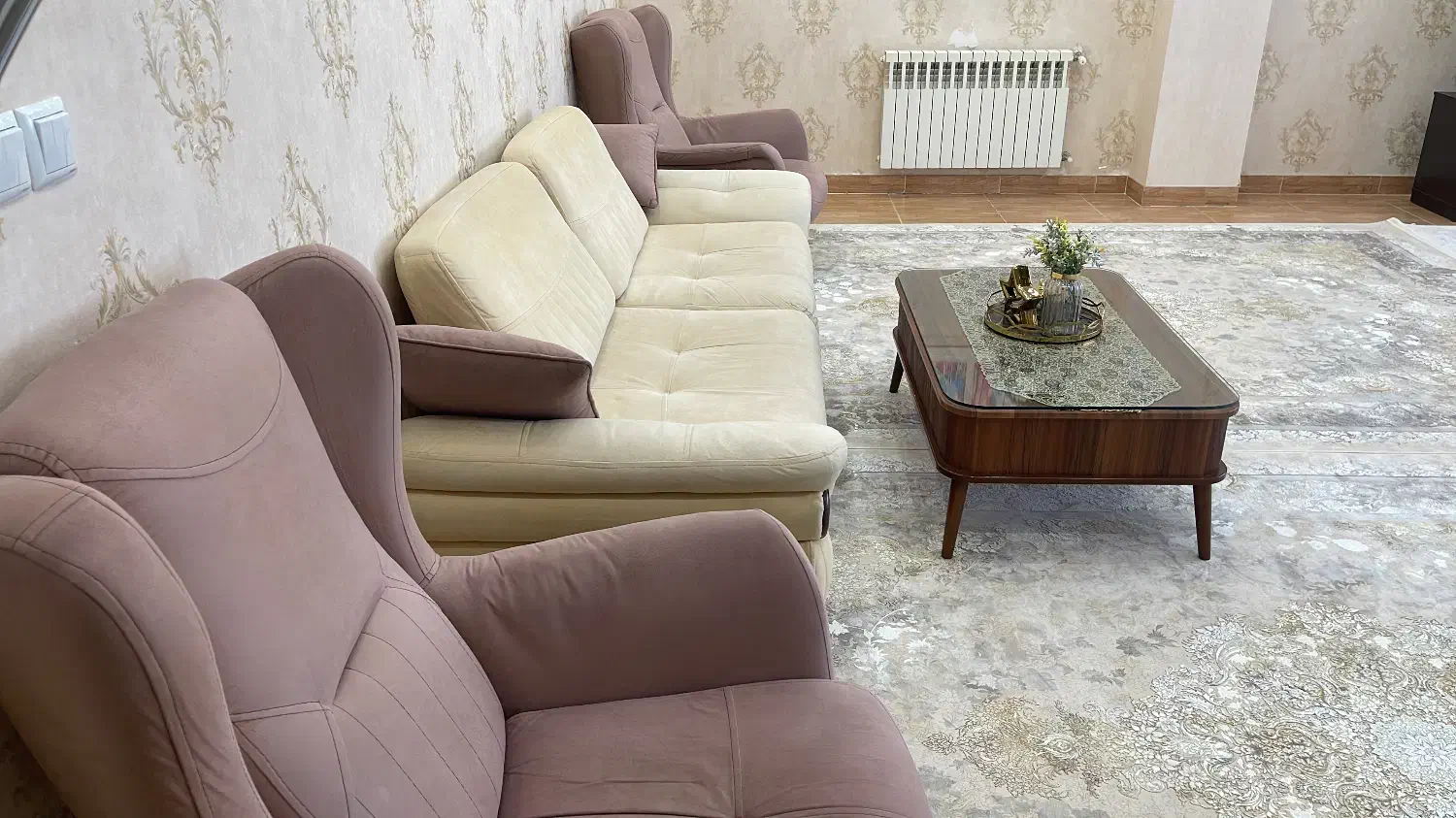 ست پنج نفره مبل|مبلمان خانگی و میز عسلی|مهاباد (آذربایجان غربی), |دیوار