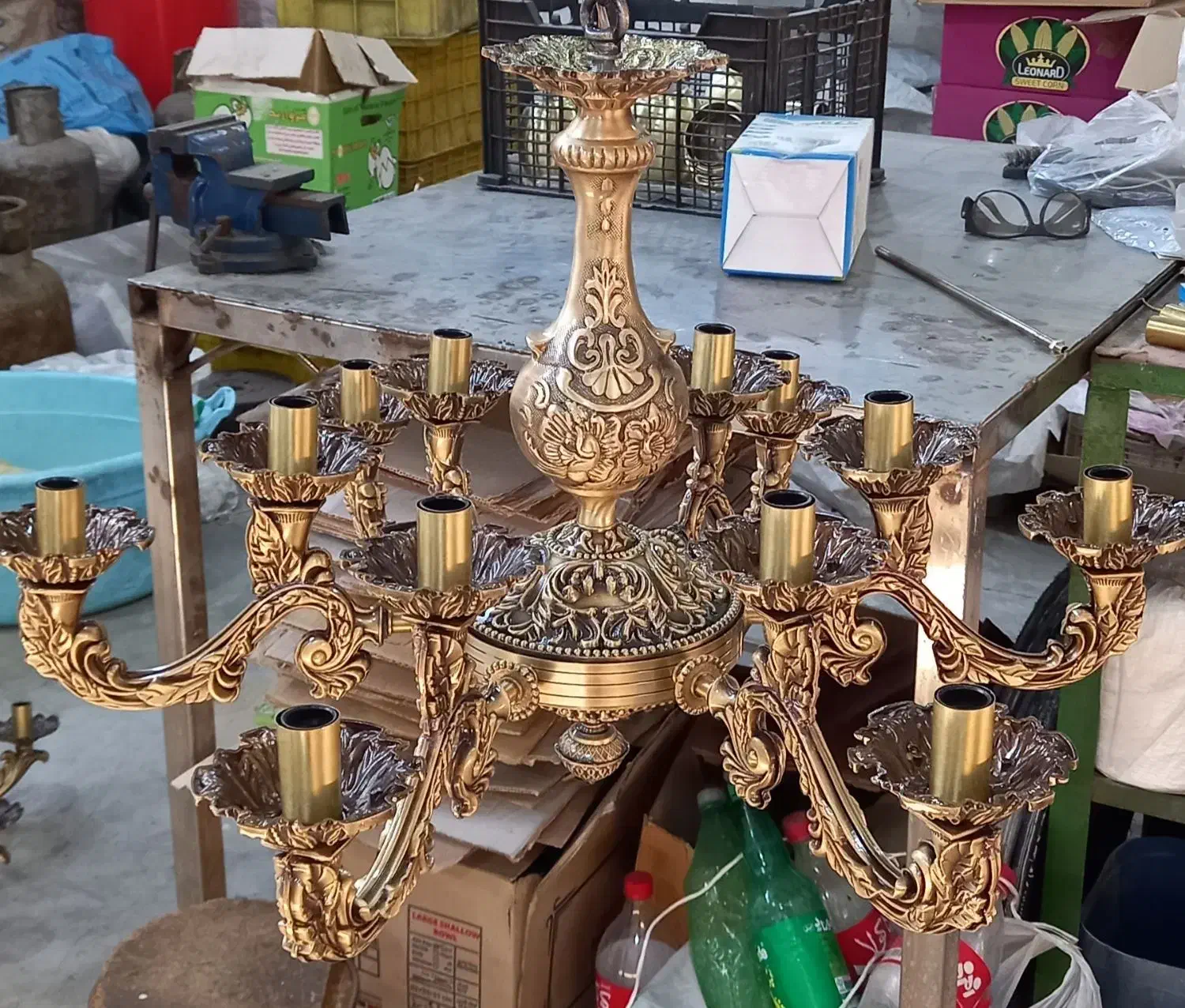 لوستر برنجی|لوستر و چراغ آویز|تهران, مشیریه|دیوار