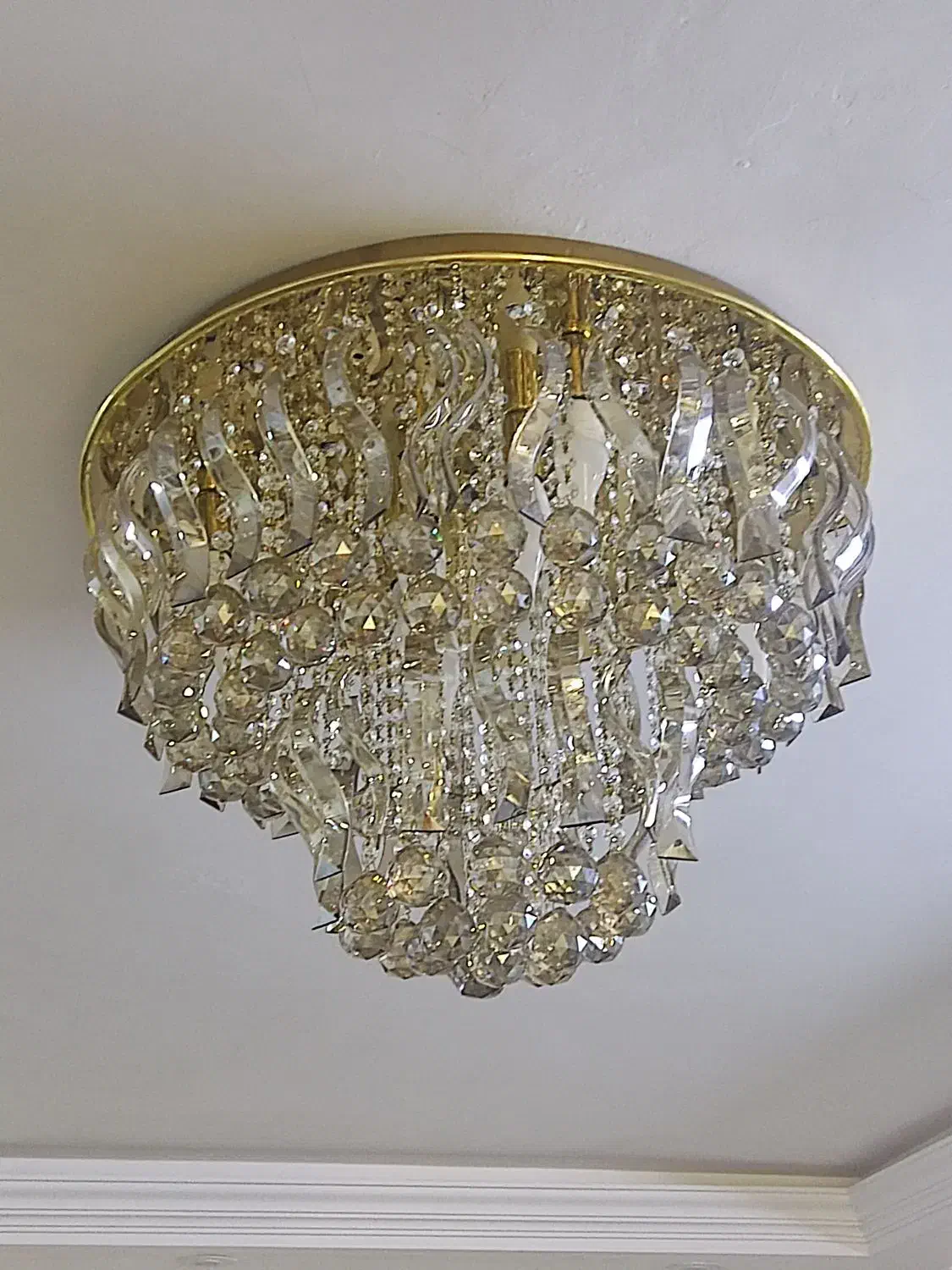 لوستر کریستالی ۲عدد|لوستر و چراغ آویز|دامغان, |دیوار