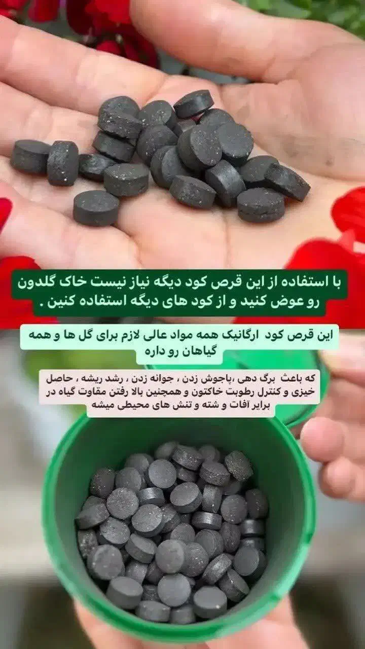 قرص کود گیاهی و ارگانیک ۱۲۰ عددی|گل و گیاه طبیعی|فیرورق, |دیوار