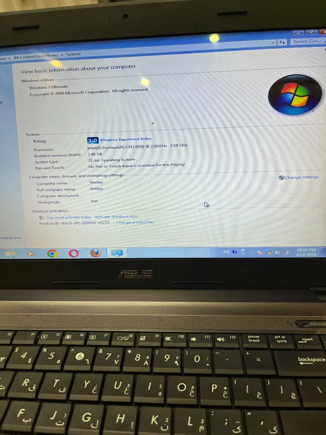 لپ تاپ ASUS با کیبورد و موس و کیف لپ تاپ|رایانه همراه|تهران, طرشت|دیوار