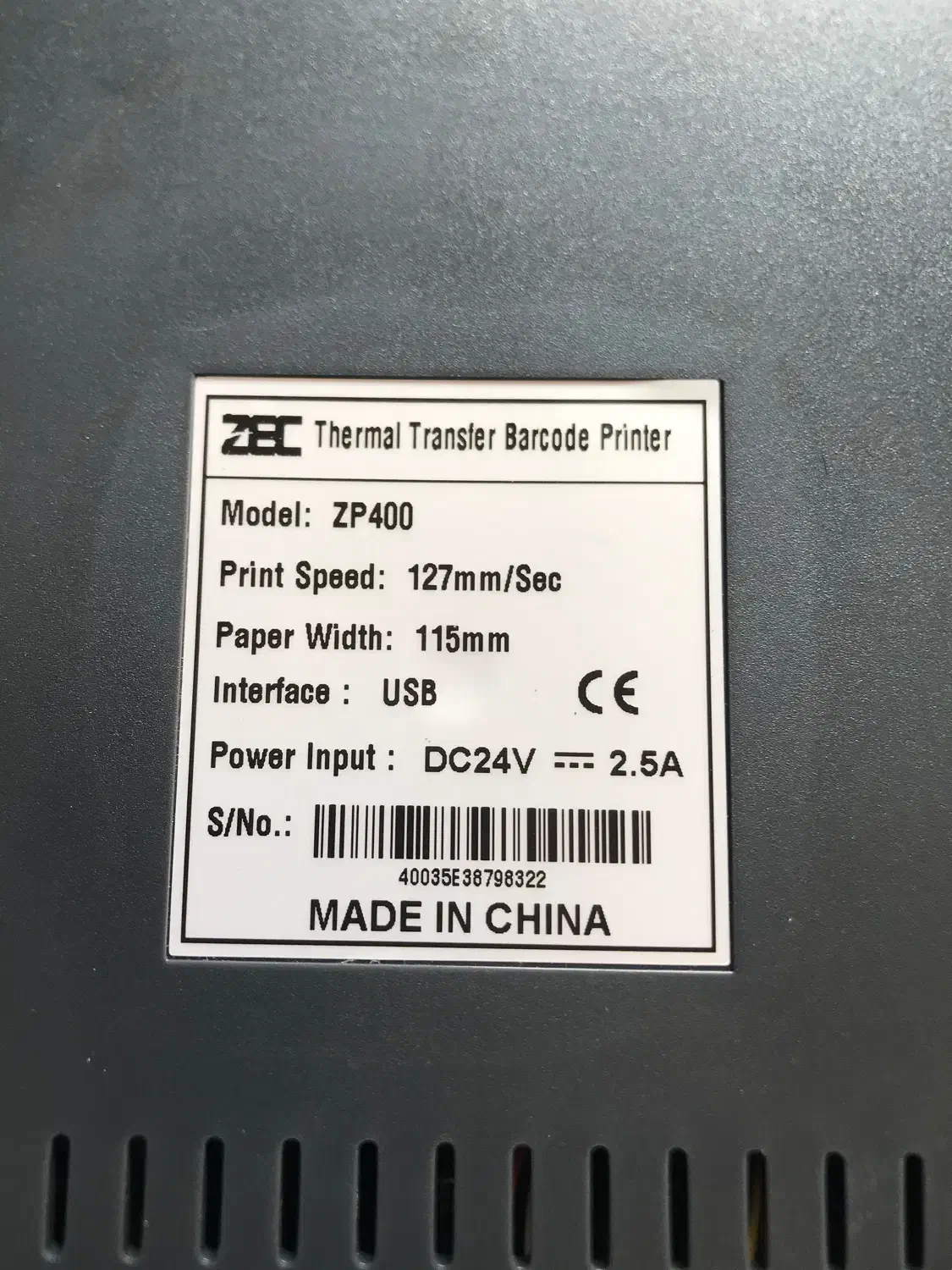 لیبل زن پرینتر zec|پرینتر، اسکنر، کپی، فکس|تهران, تهرانپارس غربی|دیوار