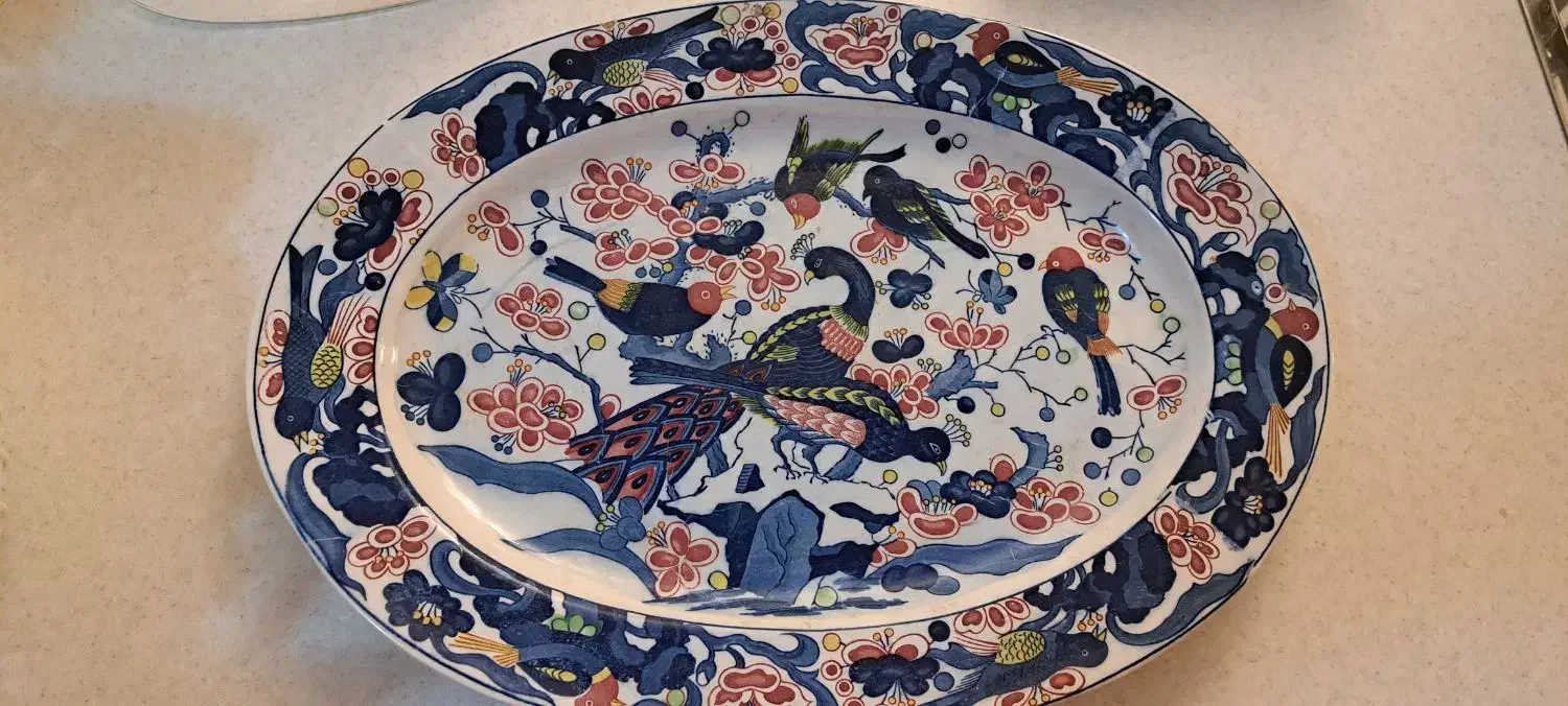 دیس عتیقه طاووس و مرغ|کلکسیون اشیاء عتیقه|تهران, نیروی دریایی|دیوار