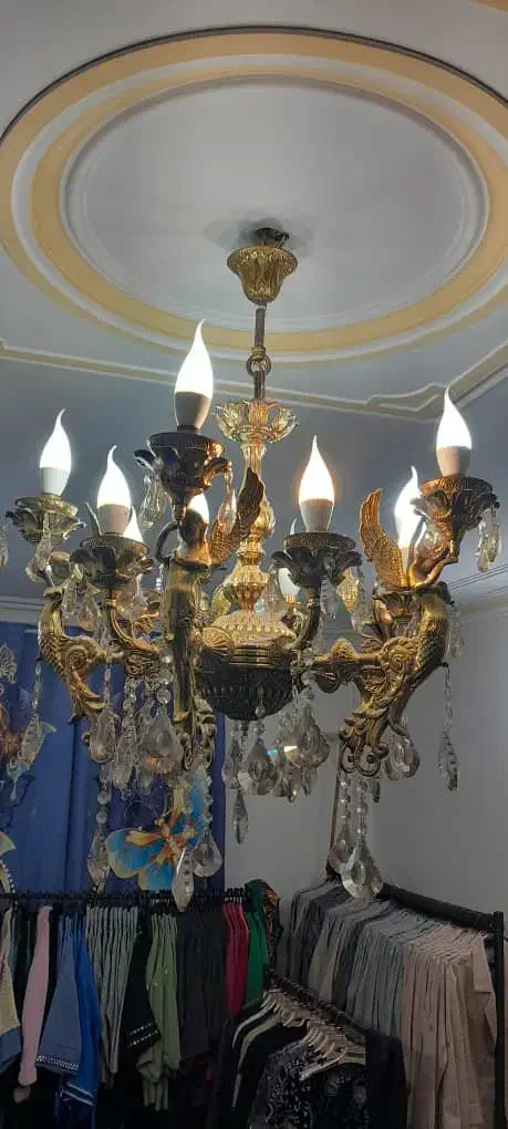 لوستر برنز10شاخه|لوستر و چراغ آویز|تهران, شهرک شریفی|دیوار