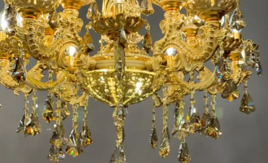 لوستر برنزی جدید طرح پانیذ|لوستر و چراغ آویز|اردبیل, |دیوار