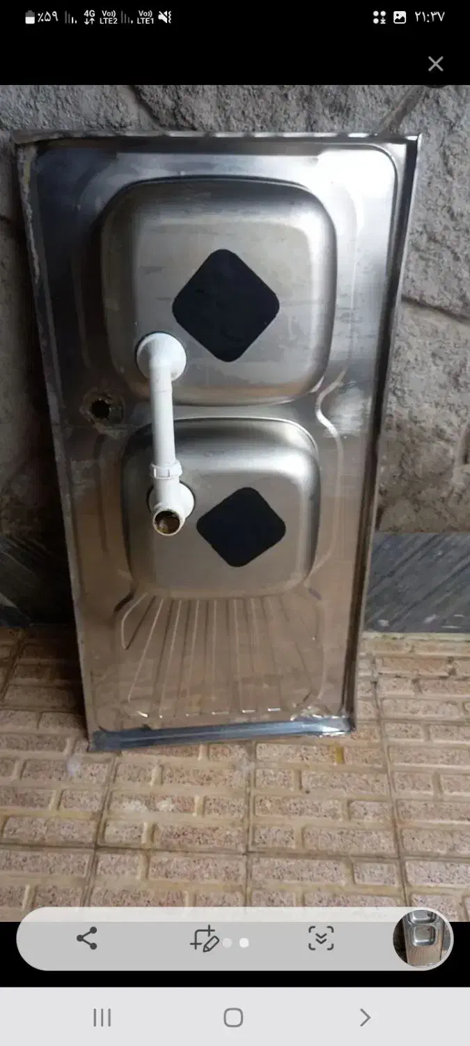 سینک ظرف شویی|آب‌چکان و نظم‌دهنده ظروف|اردبیل, |دیوار