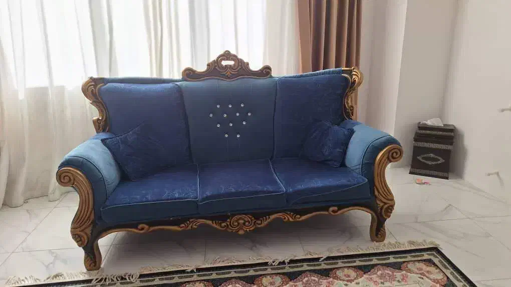 مبلمان سلطنتی ۷ نفره|مبلمان خانگی و میز عسلی|مشکیندشت, |دیوار