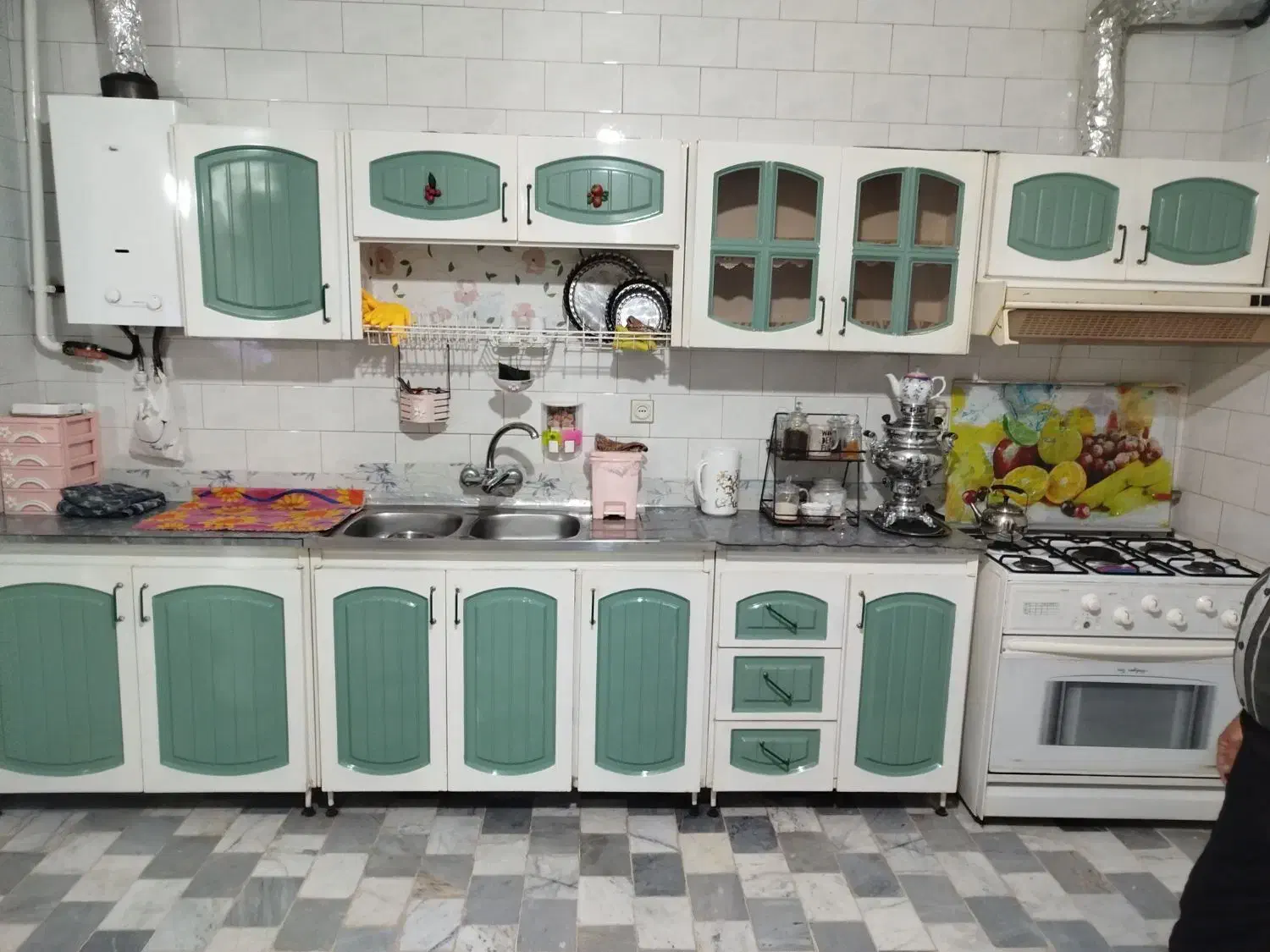 کابینت تمام فلز،هود،سینک،اجاق گاز،آبچکان|آبچکان و نظمدهنده ظروف|تاکستان, |دیوار