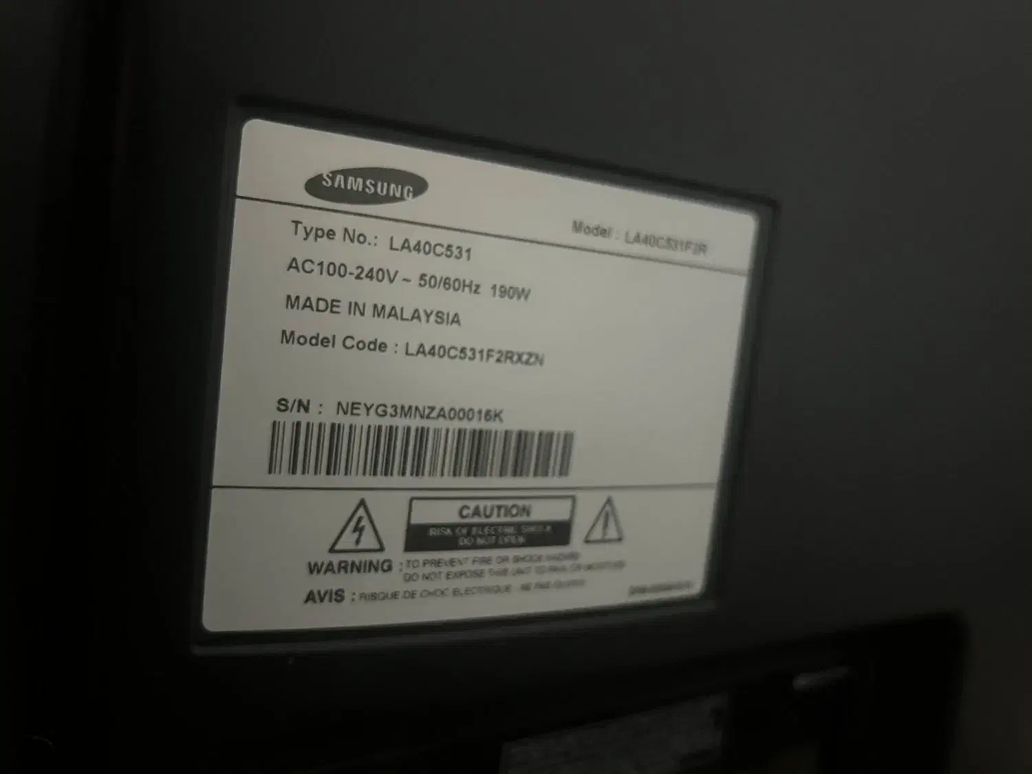 تلویزون سامسونگ ۴۰ اینچ مدل LA40|تلویزیون و پروژکتور|زرقان, |دیوار