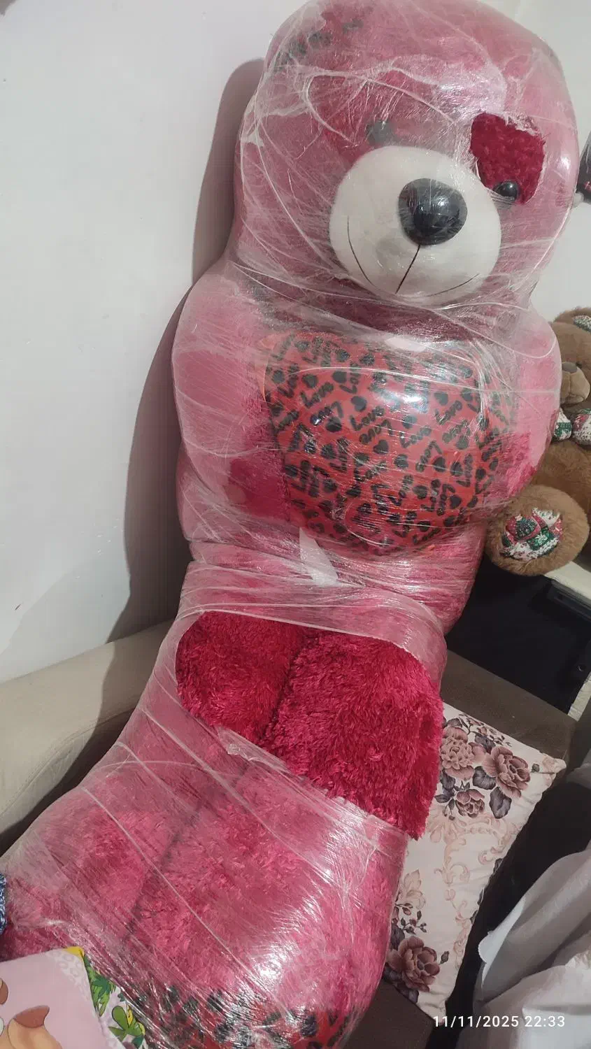 عروسک خرسی ولنتاین|اسباب‌بازی بچه|بم, |دیوار