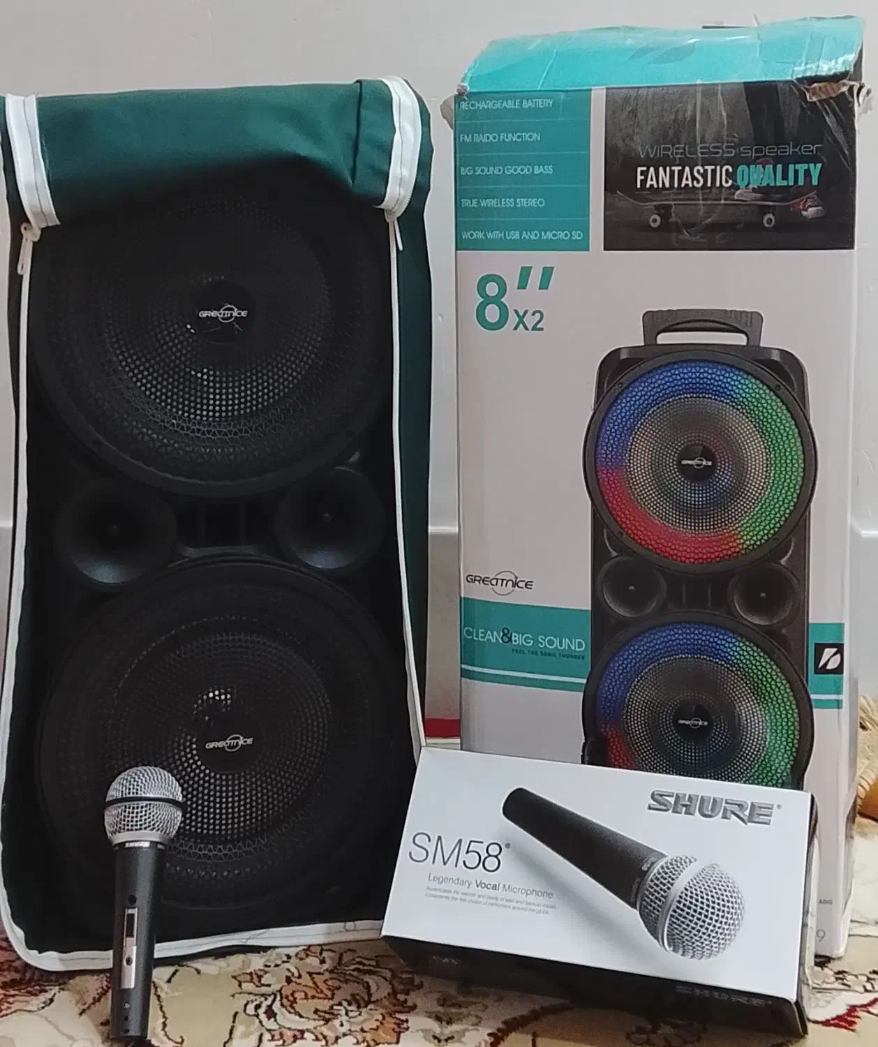 اسپیکر میکروفون دار GTS1569|سیستم صوتی خانگی|گناباد, |دیوار