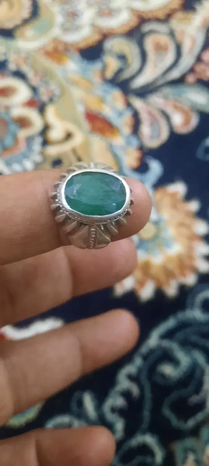 انگشتر زمرد پنجشیر اصلی زیبا|جواهرات|زاهدان, |دیوار