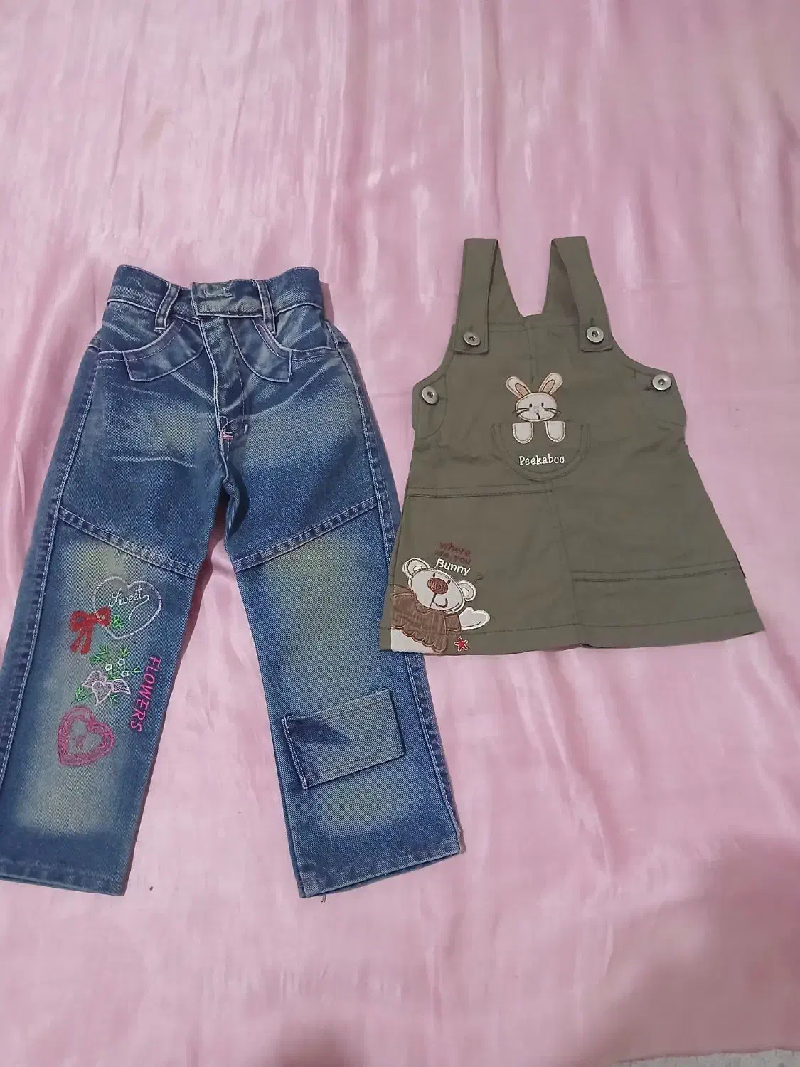 لباس کودک،شلواروپیش بندی باهم|لباس|آزادشهر, |دیوار