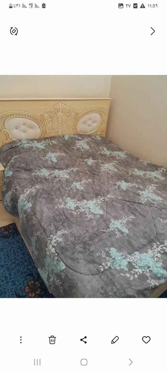 تخت خواب دونفره|تخت و سرویس خواب|شاهینشهر, نسیم ۵|دیوار