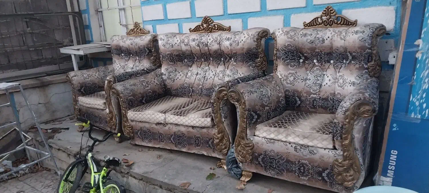 یک دست مبل ۷ نفره کارکرده|مبلمان خانگی و میز عسلی|سقز, |دیوار