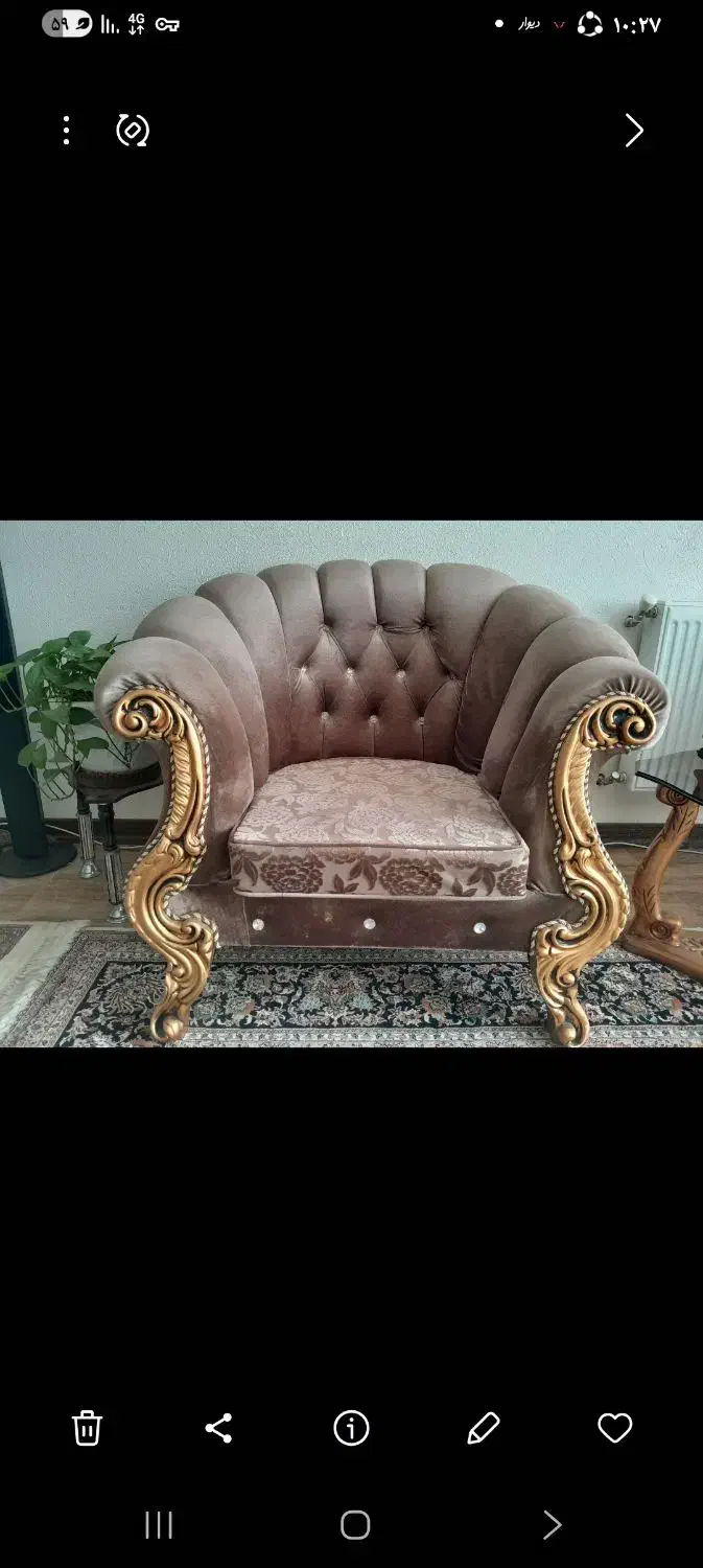 مبل ۷ نفره سالم بدون پارگی وتو رفتگی|مبلمان خانگی و میز عسلی|شاهین‌شهر, شهرک ردانی پور|دیوار