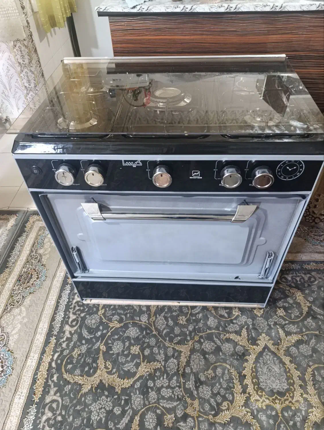 اجاق گاز طرح فر فقط شیشه جلوش شکسته نو|اجاق گاز و لوازم برقی پختوپز|تاکستان, |دیوار