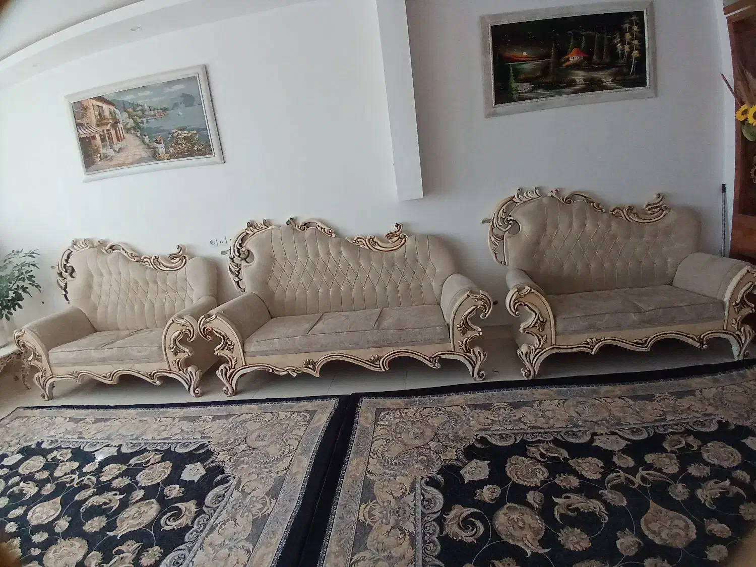 مبل  نه نفره|مبلمان خانگی و میز عسلی|بردسکن, |دیوار