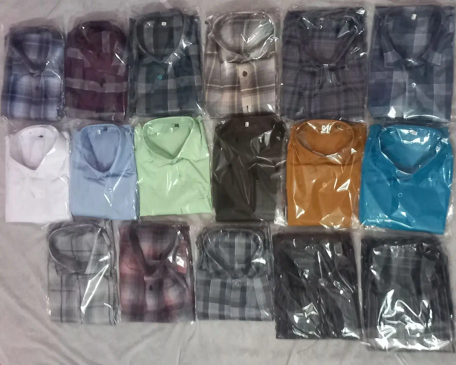 پیراهن مردانه با پارچه تترون مستقیم از تولید کننده|لباس|قم, تولید دارو و یخچال|دیوار