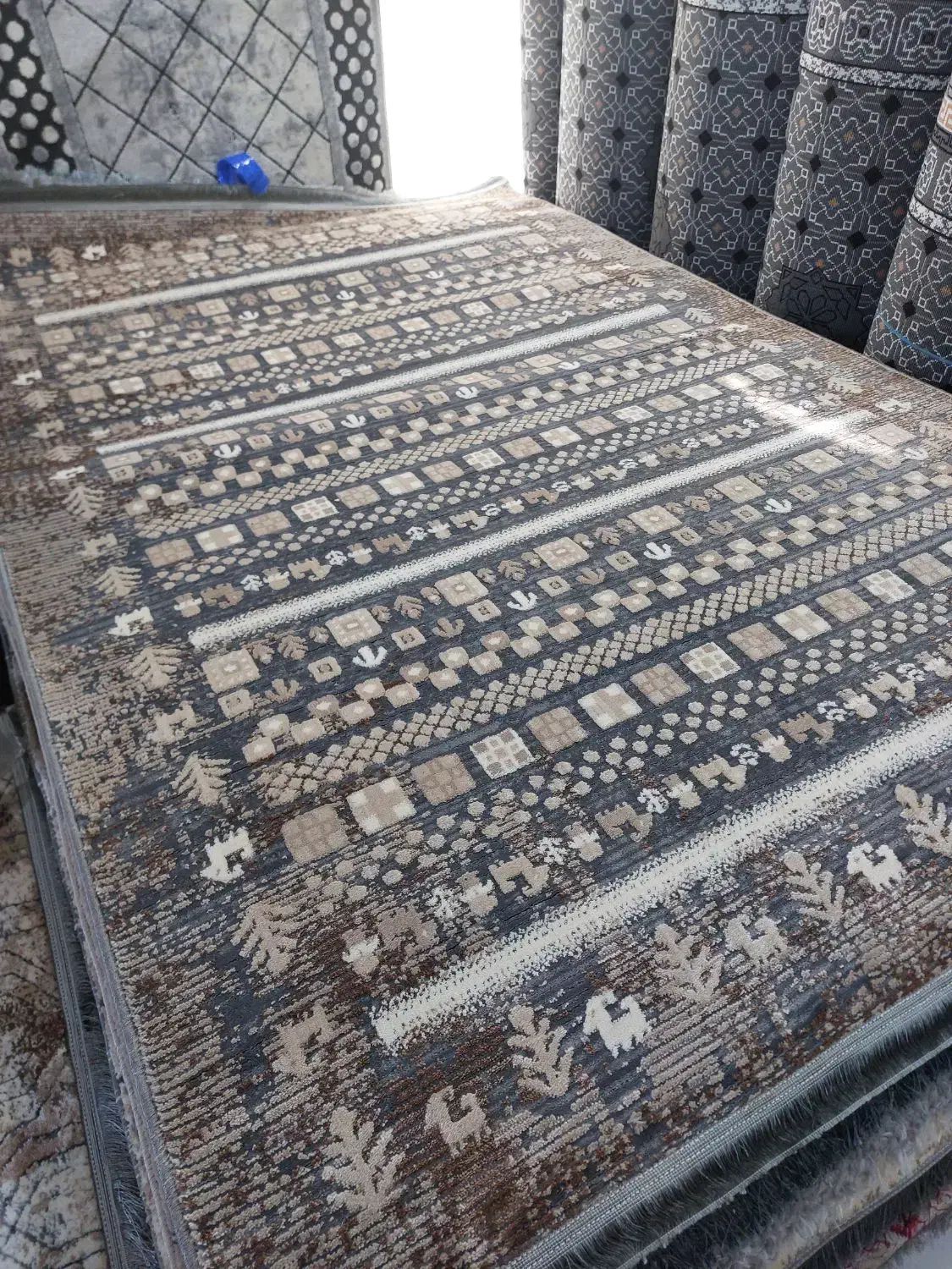 قالیچه گبه کلاسیک نسکافه گلزار|گلیم، جاجیم، گبه|قم, شهدا|دیوار