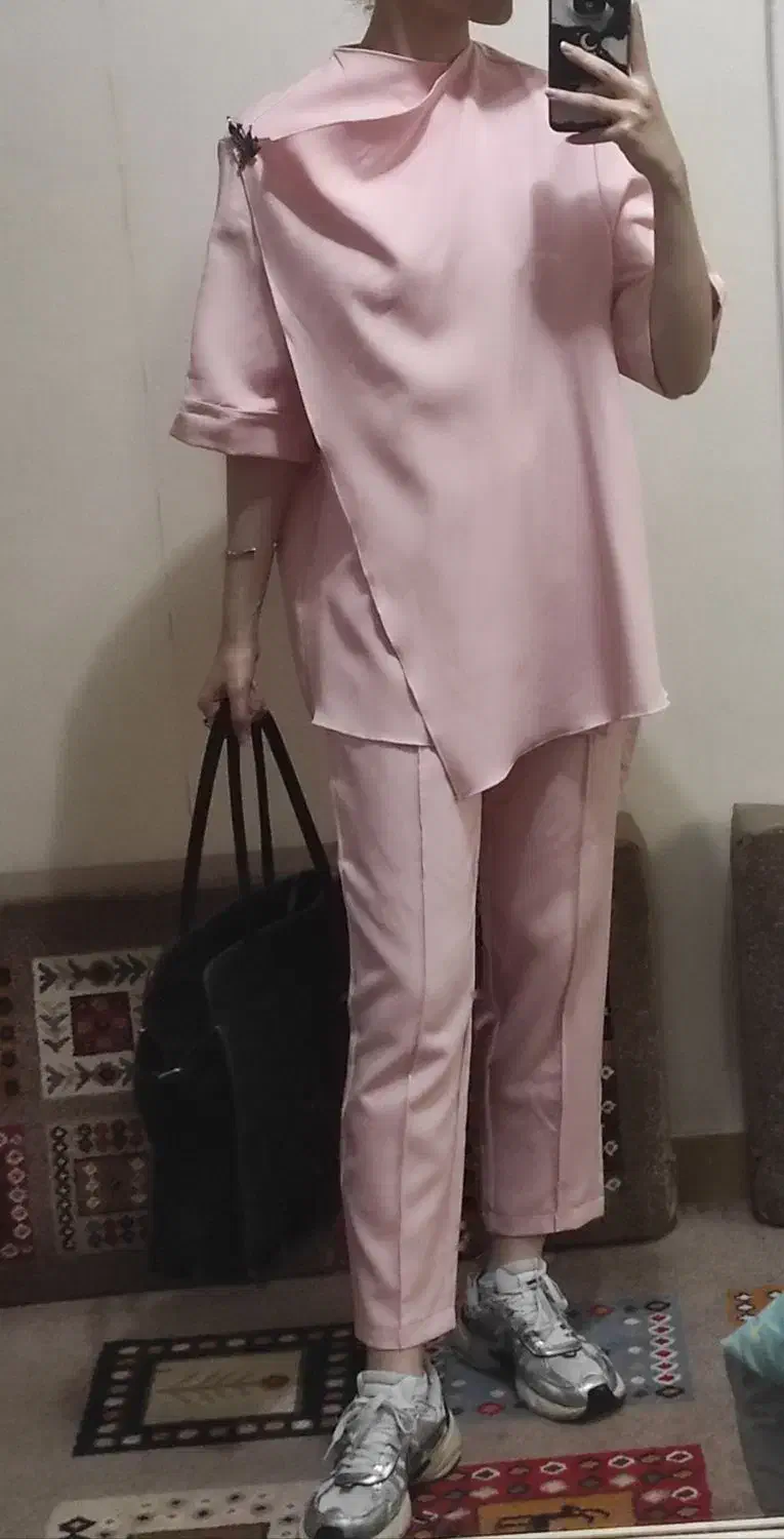 ست کیمونو و شلوار دخترانه صورتی|لباس|رشت, نخودچر|دیوار