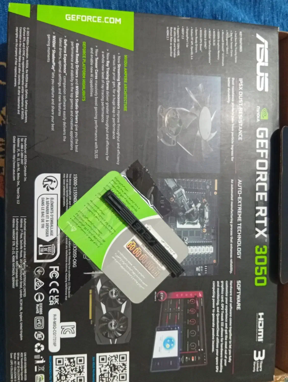 asus rtx 3050 6gb oc dual|قطعات و لوازم جانبی رایانه|ری, سیزده آبان|دیوار