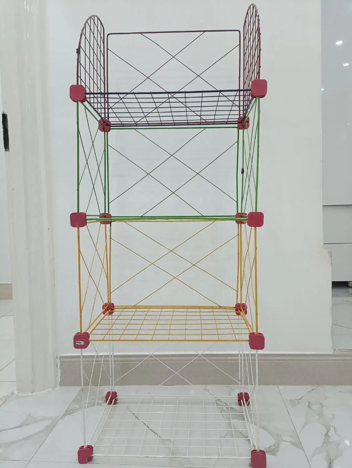 قفسه فلزی جا کتابی|کتابخانه، شلف، قفسههای دیواری|امیدیه, |دیوار