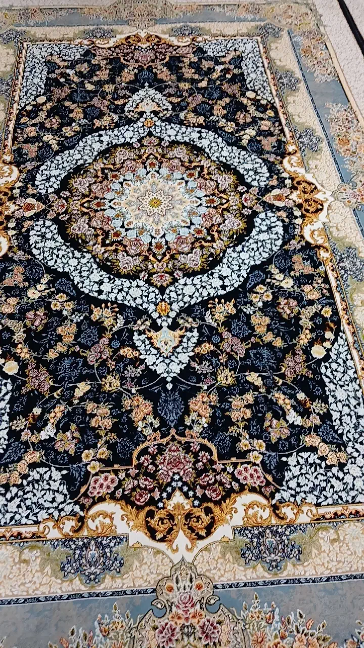 یک جفت فرش ۶ متری ۱۲۰۰ شانه ۳۶۰۰ تراکم گل برجسته|فرش|جاجرود, |دیوار