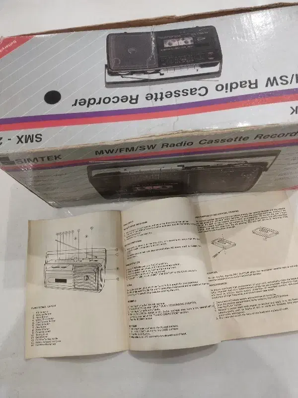 رادیو ضبط کاملا سالم با جعبه برند simtek|سیستم صوتی خانگی|تهران, تهرانپارس غربی|دیوار