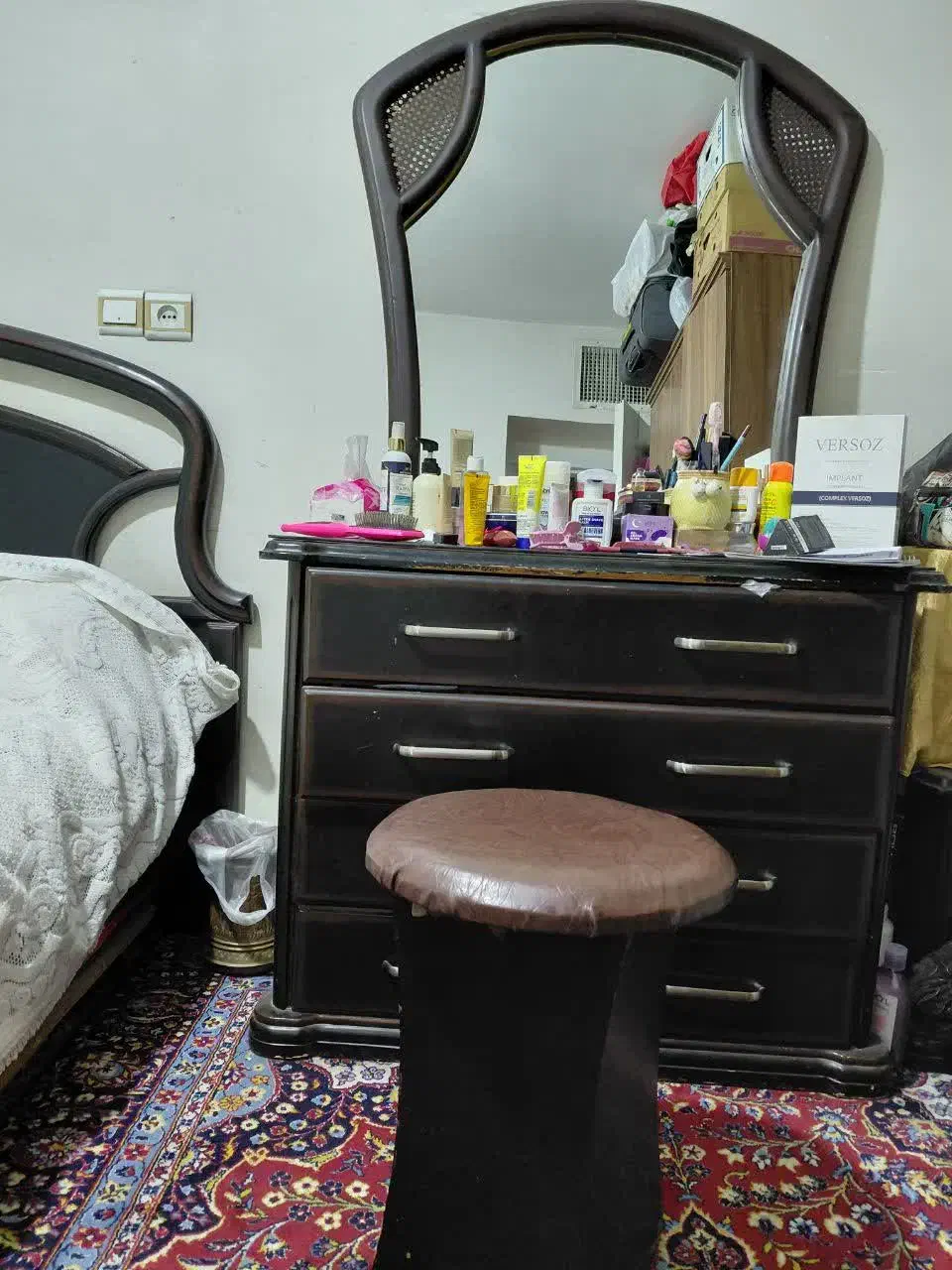 سرویس خواب کامل دونفره (همراه تشک طبی)|تخت و سرویس خواب|اصفهان, شاه پسند|دیوار