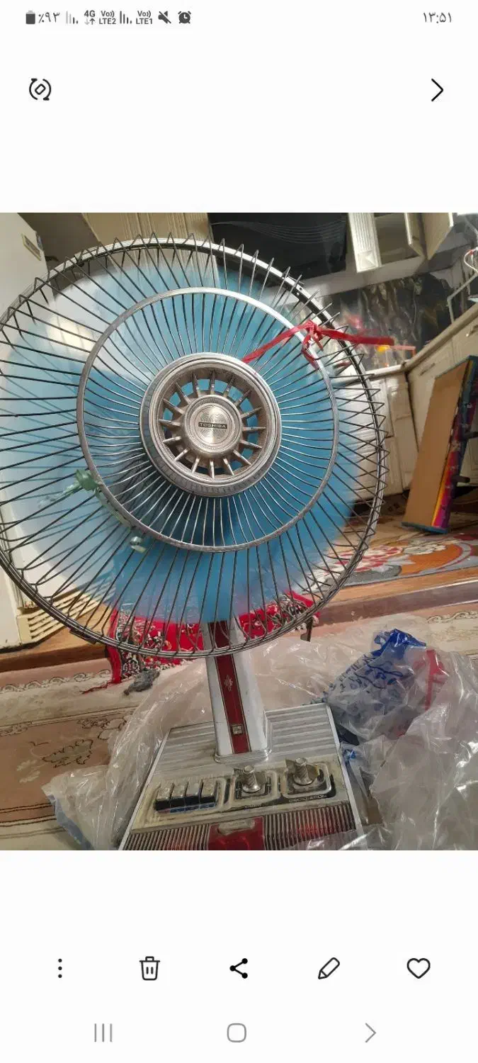 پنکه قدیمی اصل ژاپن|کلکسیون و سرگرمی|ری, علایین|دیوار