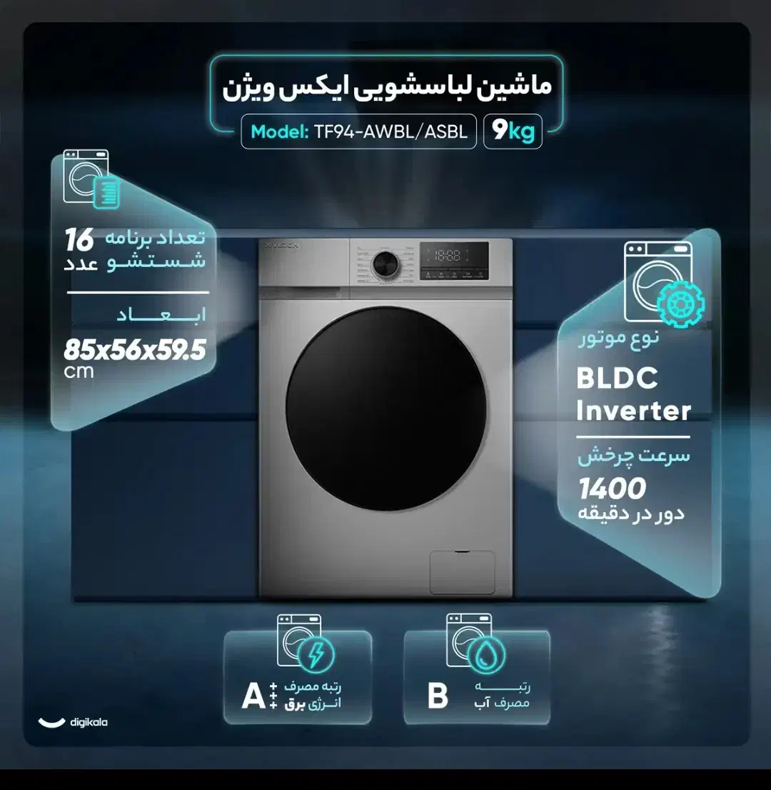 لباسشویی نو، کارتن آکبند زیر قیمت بازار|ماشین لباسشویی و خشک‌کن لباس|بابل, |دیوار