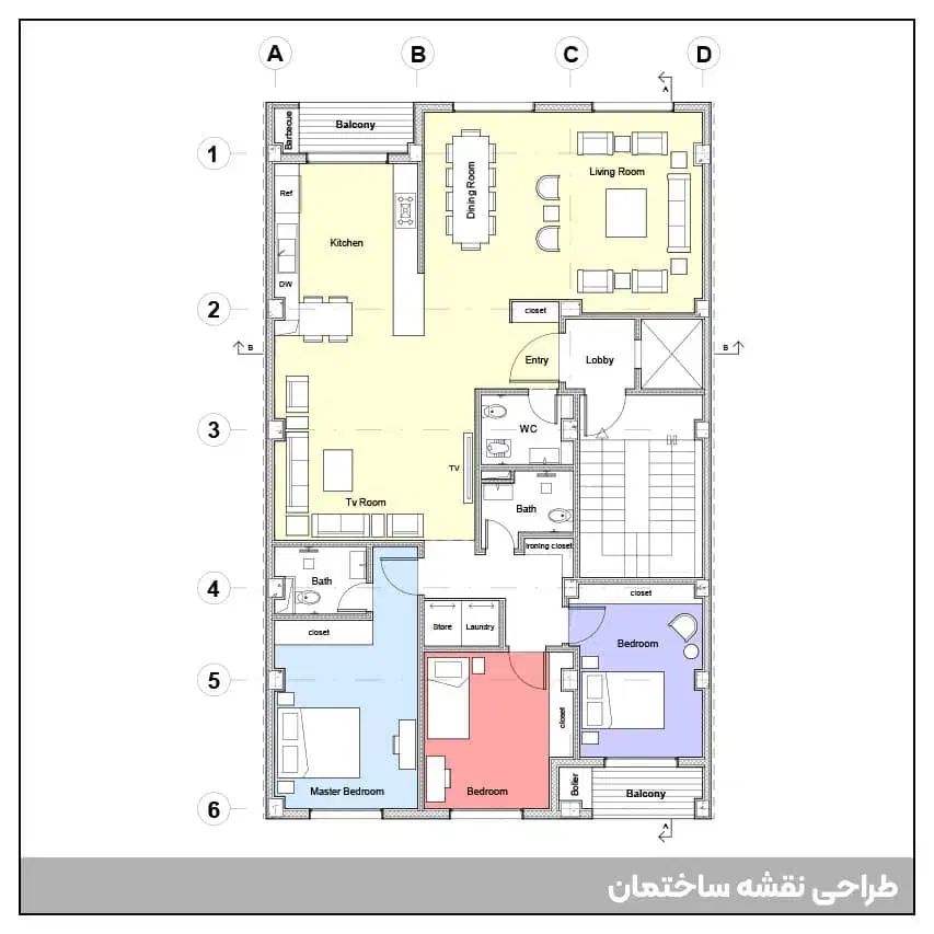 طراحی پلان و نقشه اصلی فضابندی ساختمان|خدمات پیشه و مهارت|مریوان, |دیوار