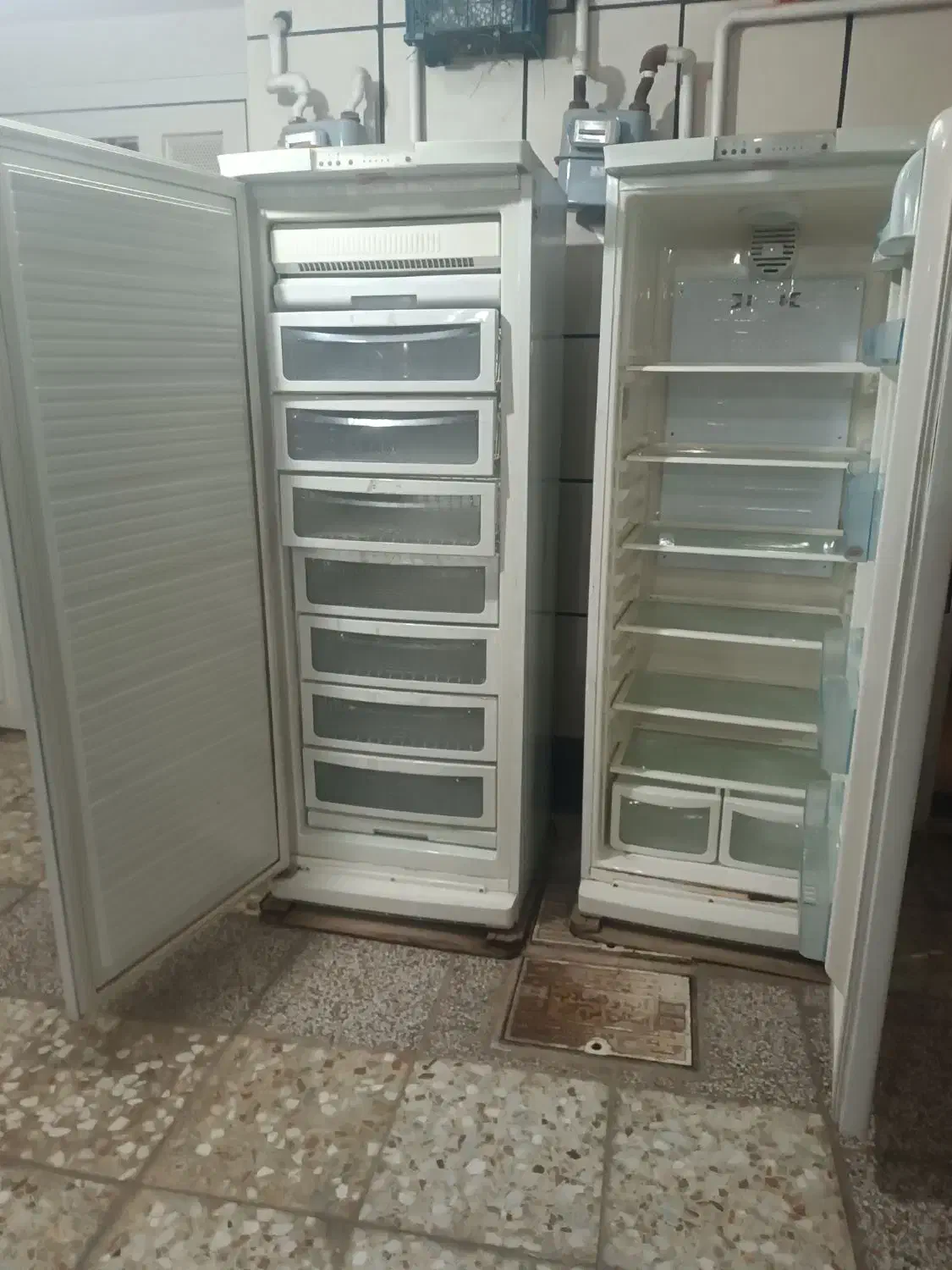 یخچال دو قلو|یخچال و فریزر|اقبالیه, |دیوار