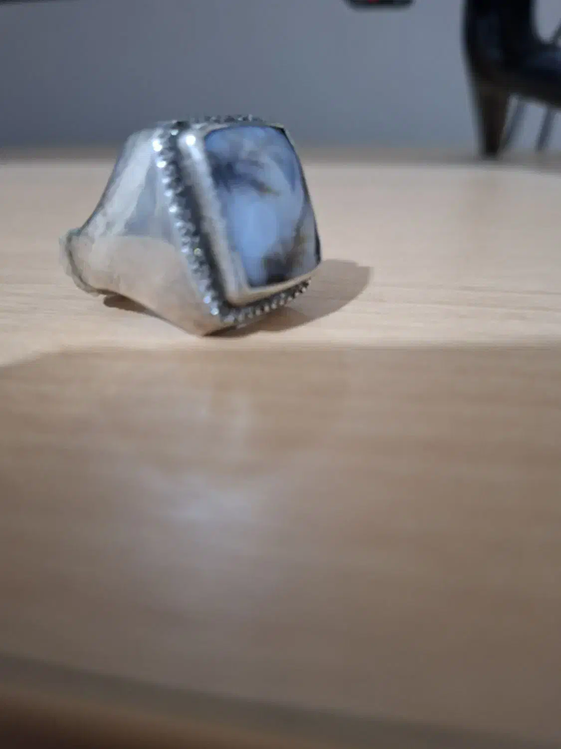 انگشترنقره با سنگ شجر بسیارزیبا|جواهرات|رشت, گیل|دیوار