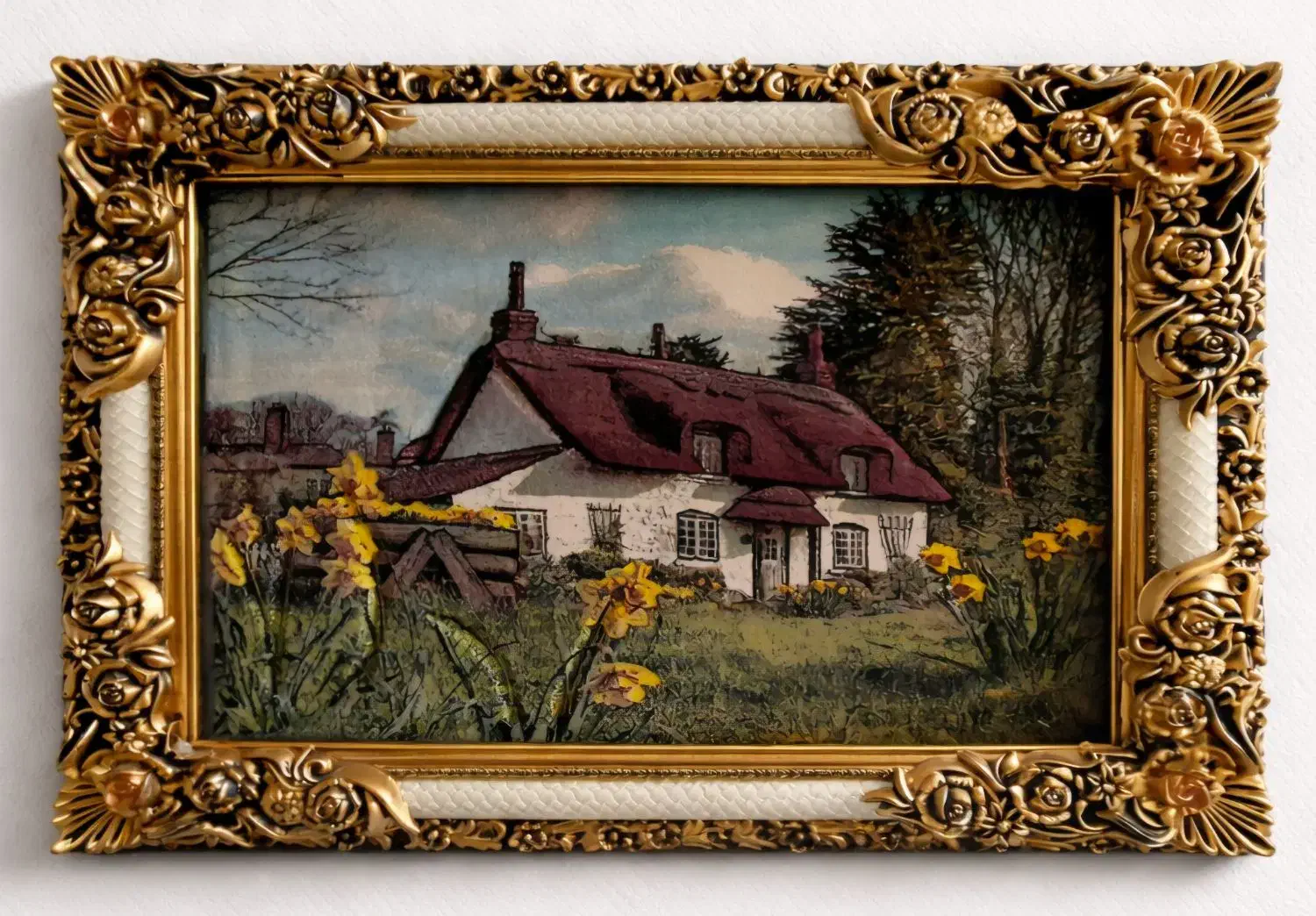 تابلو دکوری کلاسیک قاب طلایی|تابلو فرش|نیشابور, جمهوری|دیوار