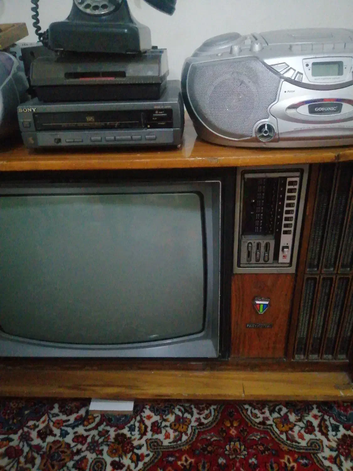 تلویزیون قدیمی ناسیونال|تلویزیون و پروژکتور|تبریز, |دیوار