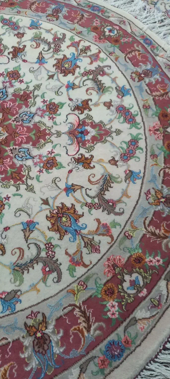 فرش دستبافت دایره ۱/۵×۱/۵ رج ۴۰ طرح علیا|فرش|تبریز, |دیوار