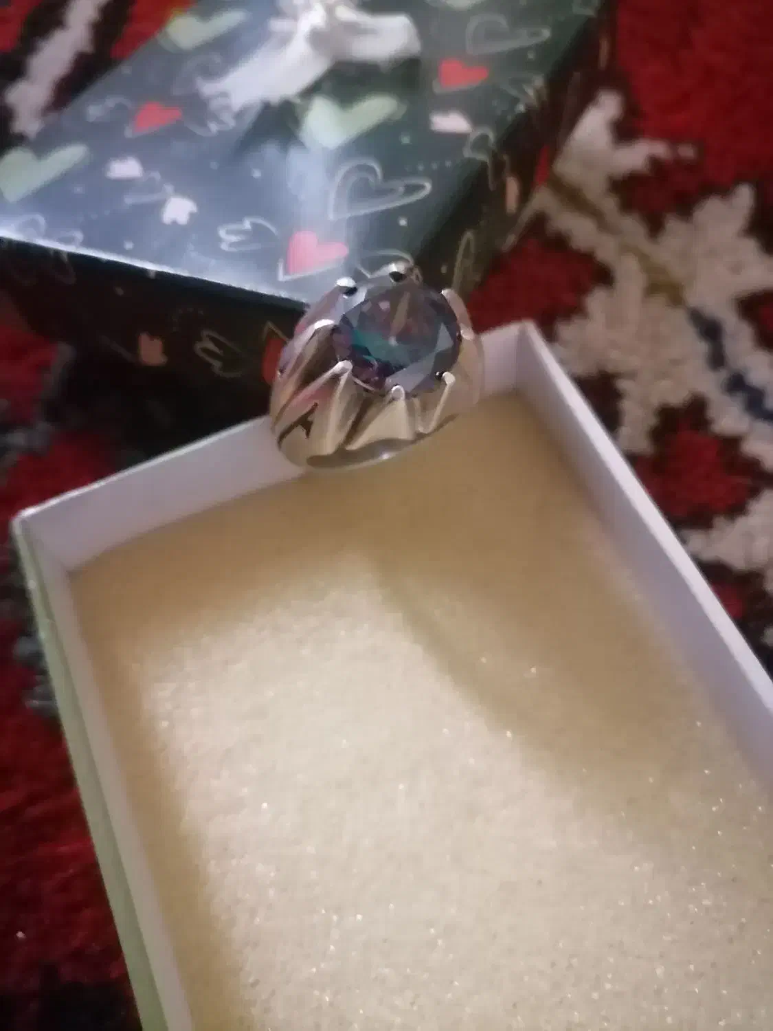 دو عدد انگشتر نقره دستساز مهردار یاقوت و موزانایت|جواهرات|تبریز, |دیوار