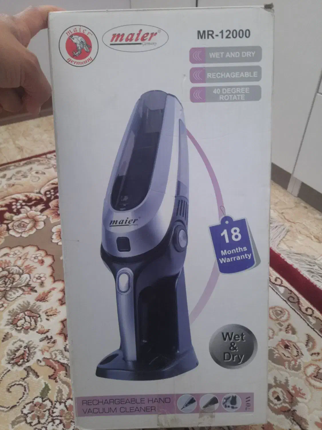 جاروشارژی مایر مدل ۱۲۰۰۰|جاروبرقی، جارو شارژی، بخارشو|اصفهان, رهنان|دیوار