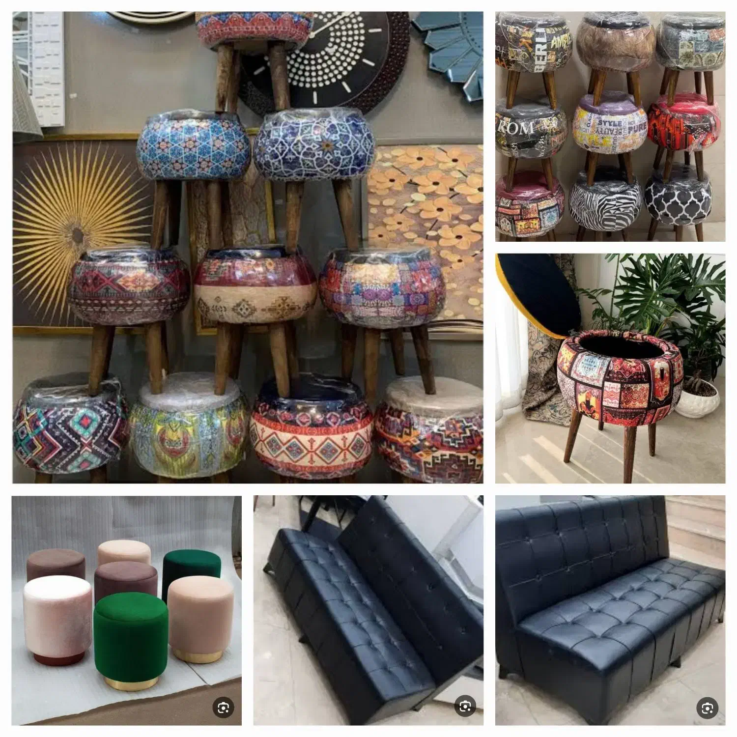 پاف ۴ پایه ، صندلی مشتری میزبان انتظار میز آرایش|صندلی و نیمکت|ارومیه, |دیوار