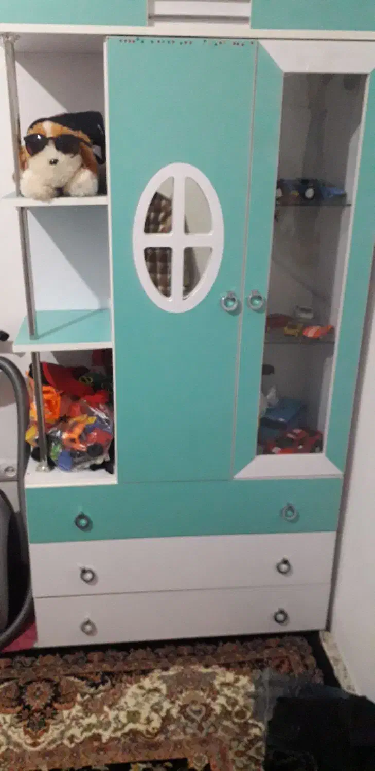 کمد بچه فیروزه ایی|جاکفشی، کمد، دراور|کنگاور, |دیوار