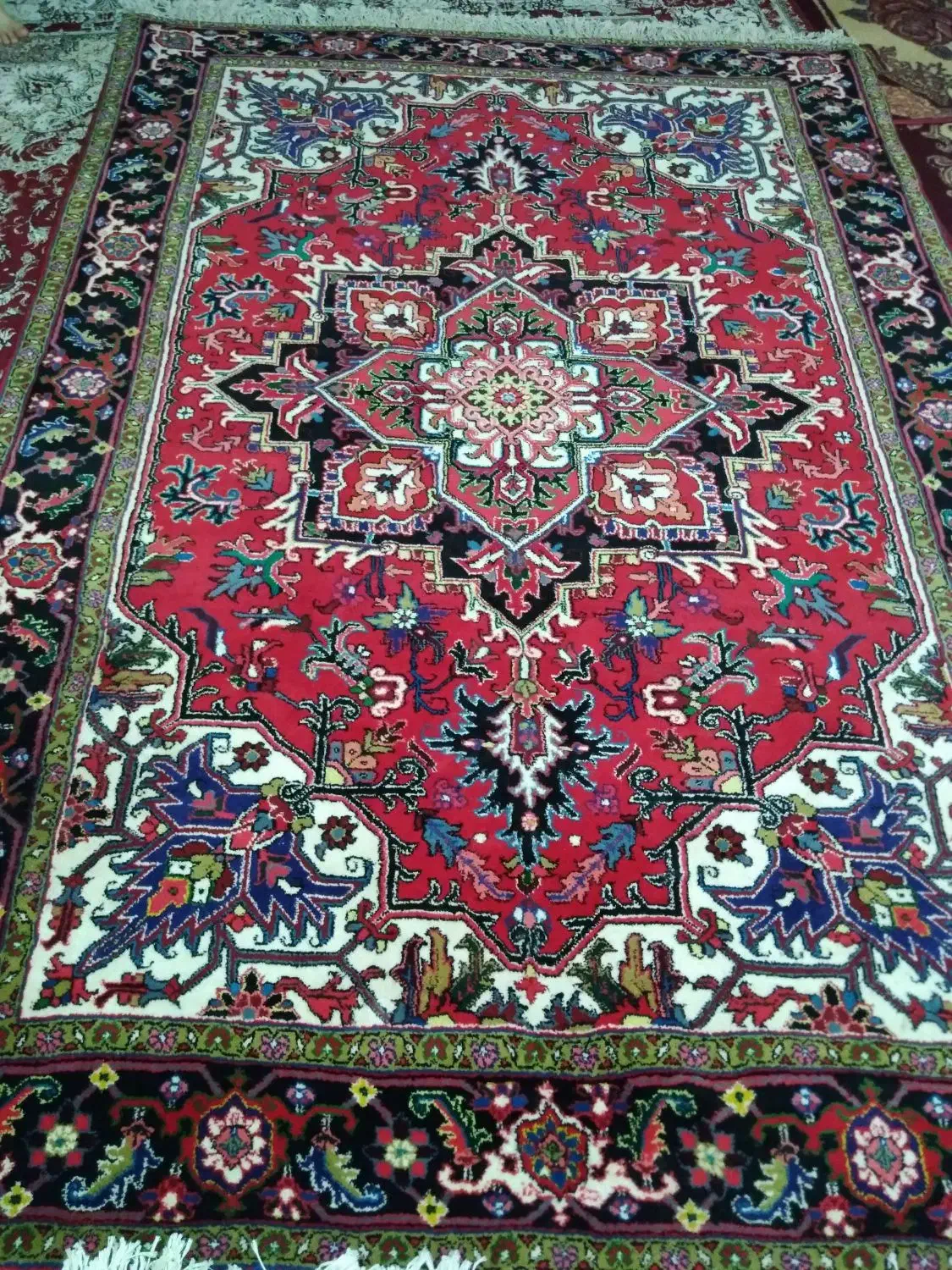 فرش ۶ متری هریس بارماخ توخوش|فرش|باسمنج, |دیوار