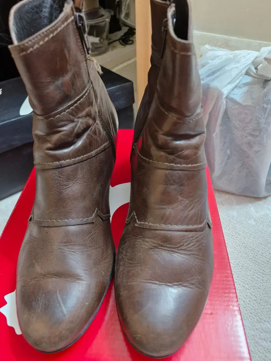 نیم بوت قهوه ای|کیف، کفش، کمربند|قزوین, |دیوار