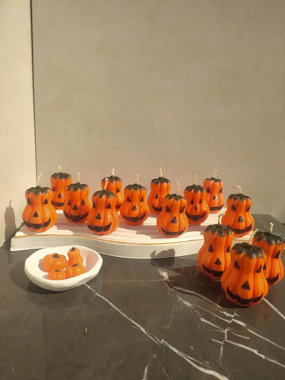 شمع های هالوینی و پاییزی|صنایع دستی و سایر لوازم تزئینی|گنبد کاووس, |دیوار